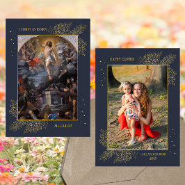 Katholische Oster Jesus Auferstehung Familie Foto Feiertagskarte