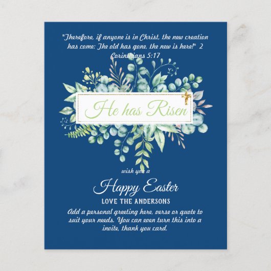 Katholische OSTTER-Karten Zitat der religiösen Ver (Vorderseite)