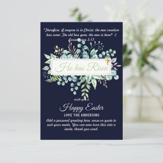 Katholische OSTTER-Karten Zitat der religiösen Ver (Stehend Vorderseite)