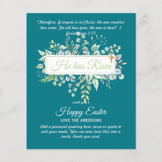 Katholische OSTTER-Karten Zitat der religiösen Ver (Vorderseite)