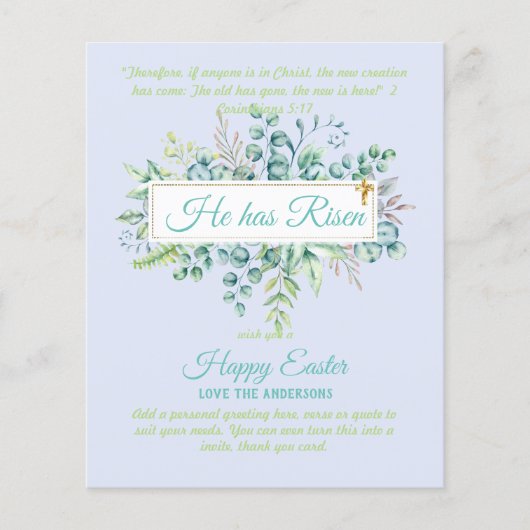 Katholische OSTTER-Karten Zitat der religiösen Ver (Vorderseite)