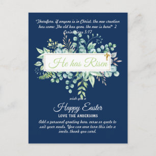 Katholische OSTTER-Karten Zitat der religiösen Ver Postkarte