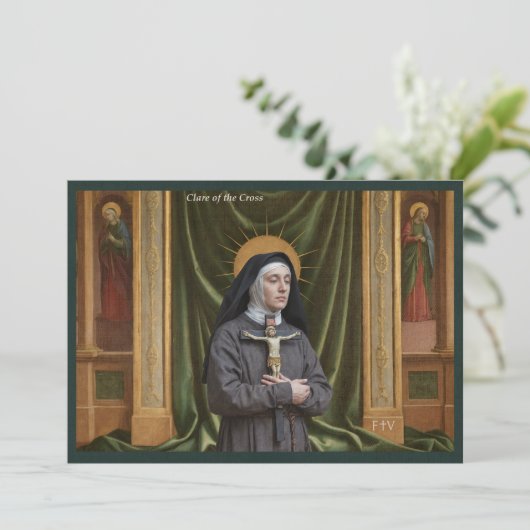 Katholische Postkarte | Saint Clare von Montefalco (Stehend Vorderseite)