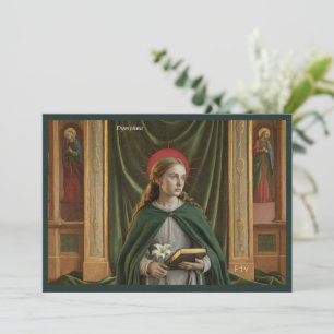 Katholische Postkarte   Saint Dymphna