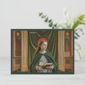 Katholische Postkarte | Saint Dymphna