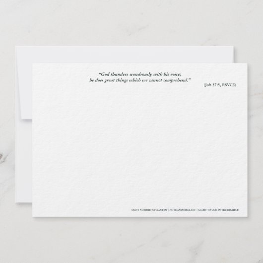 Katholische Postkarte | Saint Norbert (Rückseite)