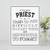 Katholische PRIEST-Wertschätzung Danke, Geschenk Karte (Stehend Vorderseite)