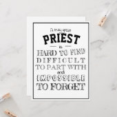 Katholische PRIEST-Wertschätzung Danke, Geschenk Karte (Vorderseite/Rückseite Beispiel)