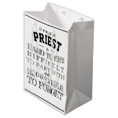 Katholische PRIEST-Wertschätzung Danke, Geschenk Mittlere Geschenktüte (Vorderseite Schrägansicht)