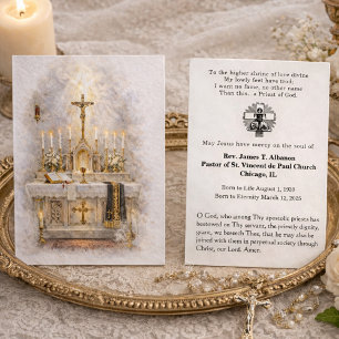 Katholische Priester Trauer Gedenkgebet