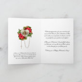 Katholische Priester Valentinstag Scripting Rose Feiertagskarte (Innenseite)
