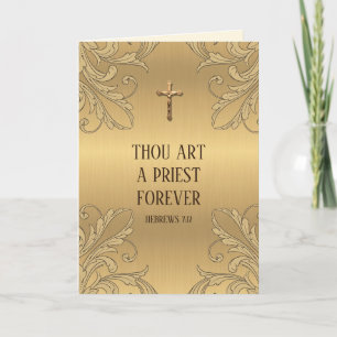 Katholische Priesterbesatzung Jubiläum Gold Karte