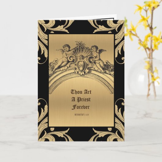 Katholische Priesterfeindlichkeit Engel Karte (Gelbe Blume)