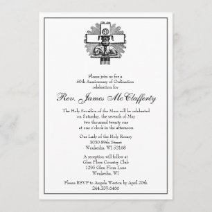 Katholische Priesterordinierung Anniversary Inv Einladung