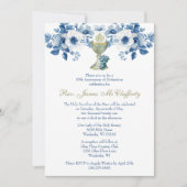 Katholische Priesterordinierung Blaues Jubiläum Einladung (Vorderseite)