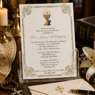 Katholische Priesterweihe Goldene Hochzeit Einladung