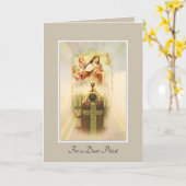 katholische Priesterwörter der Ermutigung Karte (Gelbe Blume)