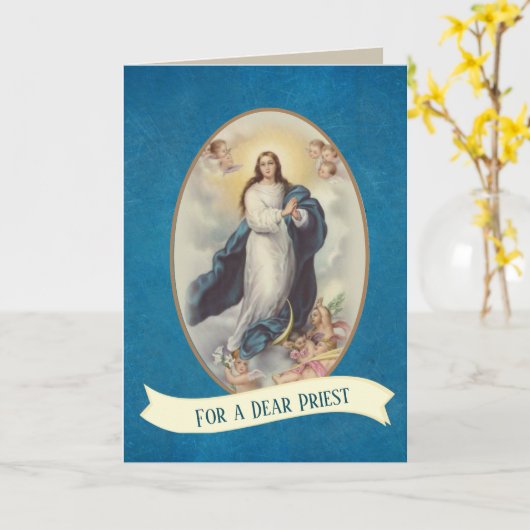 Katholische Priesterwörter der Jungfrau der Ermuti Karte (Gelbe Blume)