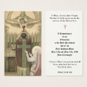 KATHOLISCHE PRIESTORDINIERUNG HOLY CARDS (Vorne & Hinten)