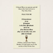 KATHOLISCHE PRIESTORDINIERUNG JAHRESHEILIGE KARTEN (Rückseite)