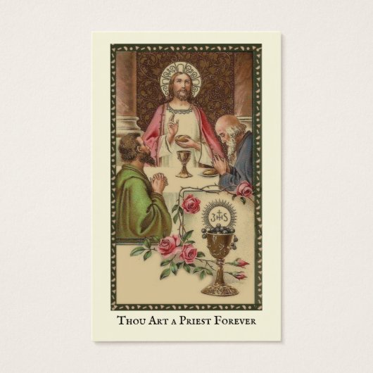 KATHOLISCHE PRIESTORDINIERUNG JAHRESHEILIGE KARTEN (Vorderseite)