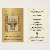 KATHOLISCHE PRIESTORDINIERUNG JAHRESHEILIGE KARTEN (Vorne & Hinten)