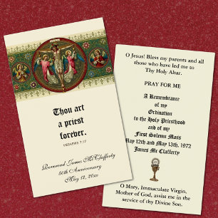 KATHOLISCHE PRIESTORDINIERUNG JAHRESHEILIGE KARTEN