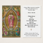 KATHOLISCHE PRIESTORDINIERUNG JAHRESHEILIGE KARTEN (Vorne & Hinten)