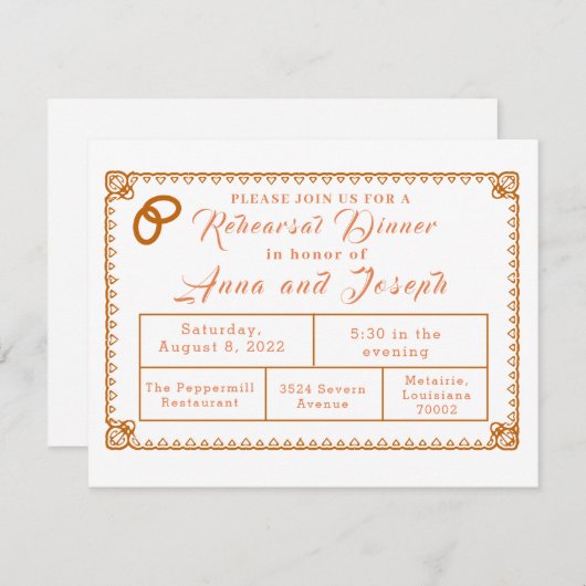 Katholische Probe Crucifix & Wedding Rings Abendes (Vorne/Hinten)