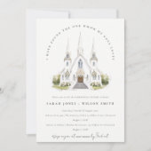 Katholische Probe Wasserfarben Einladung (Vorderseite)