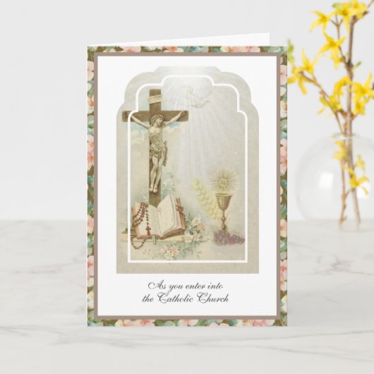 Katholische RCIA-Initiation in die Glaubenskirche Karte (Gelbe Blume)
