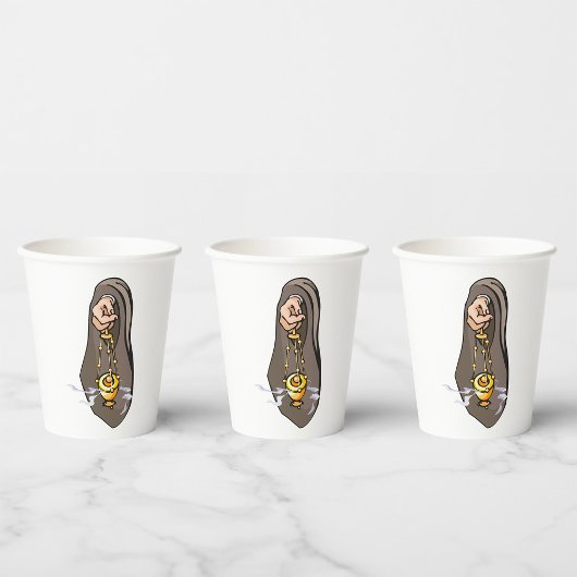 Katholische religiöse Anbetung Pappbecher