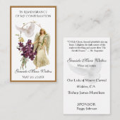 Katholische religiöse Bestätigung Angel Visitenkarte (Vorne/Hinten)