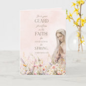 Katholische Religiöse Blumenschrift Mary Karte (Gelbe Blume)