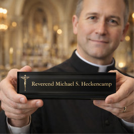 Katholische religiöse Crucifix Cross Jesus Priest Namensplakette