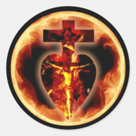 Katholische Religiöse Jesus Crucifix Heilige Dreih Runder Aufkleber