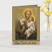 Katholische Religiöse St. Joseph Fest Gebet Karte (Gelbe Blume)