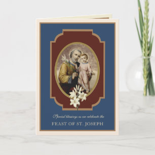 Katholische religiöse St. Joseph Fest Gebetskarte Karte