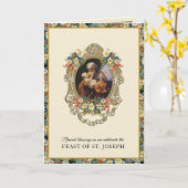 Katholische Religiöse St. Joseph Festmahlkarte Karte (Gelbe Blume)