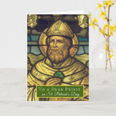 Katholische Religiöse St. Patrick's Day Bischof Karte (Gelbe Blume)