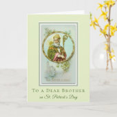 Katholische Religiöse St. Patrick's Day Brother Ca Karte (Gelbe Blume)