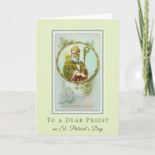Katholische religiöse St. Patrick's Day Shamrocks Karte