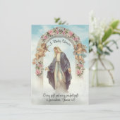 katholische religiöse Vintage Babydusche Einladung (Stehend Vorderseite)