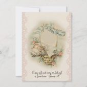 katholische religiöse Vintage Babydusche Einladung (Vorderseite)