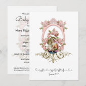 Katholische religiöse Vintage Kinderdusche Einladu Einladung (Vorne/Hinten)