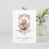 Katholische religiöse Vintage Kinderdusche Einladu Einladung (Stehend Vorderseite)