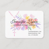 Katholische Rosarbe Wasserfarbe Religiöse Blume Visitenkarte (Vorderseite)