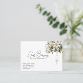 Katholische Rosary Lilies Religious floral Visitenkarte (Stehend Vorderseite)