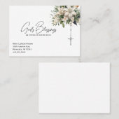 Katholische Rosary Lilies Religious floral Visitenkarte (Vorne/Hinten)