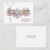 Katholische Rosary Roses Religiöse Blume Visitenkarte (Vorne/Hinten)